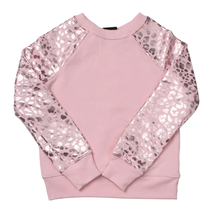 Sweater Anak Perempuan Glitter Pink Leopard