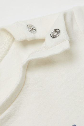 Setelan Anak Laki laki HM 2-piece Cotton Set NATURAL WHITE/ANIMALS