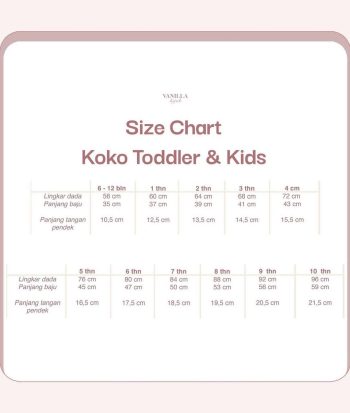 Vanila Hijab Baju Koko Anak Dobby Kids Bluedenim