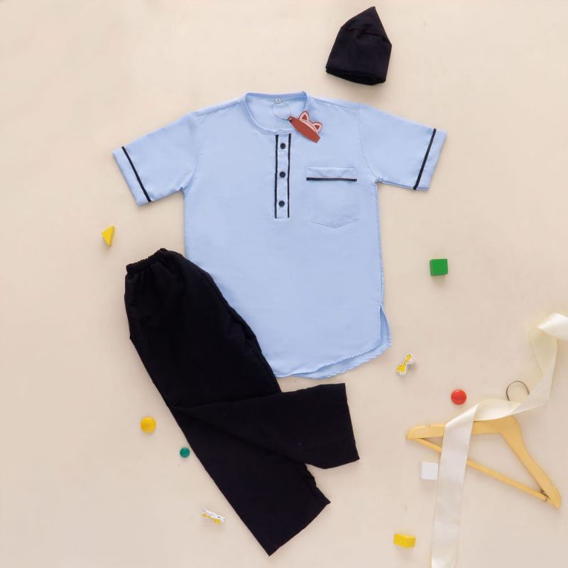 Setelan Anak Baju Koko Biru