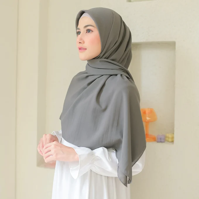 Lozy Detaa Square Syari (Hijab Segiempat Syari) Dark Grey