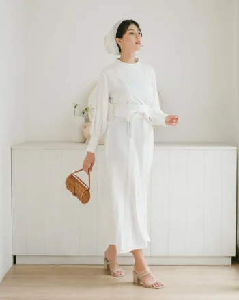 Leora Long Dress Broken White