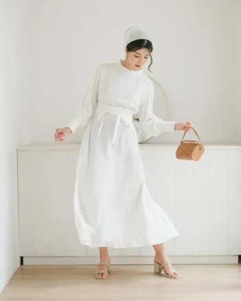Leora Long Dress Broken White