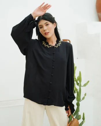 Selene Blouse Wanita Black