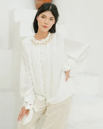 Selene Blouse Wanita Broken White