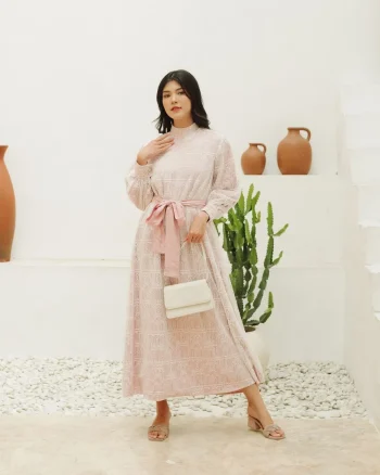 Zevenia Long Dress Dusty Pink