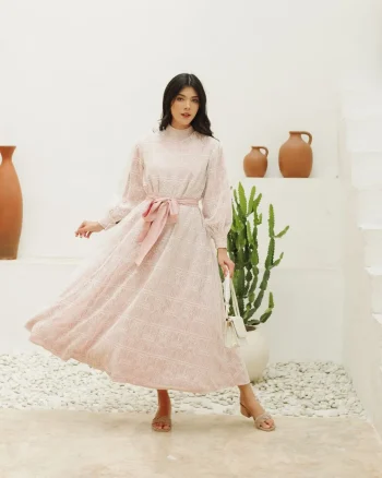 Zevenia Long Dress Dusty Pink