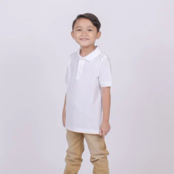 Polo Shirt Anak Tangan Pendek Putih