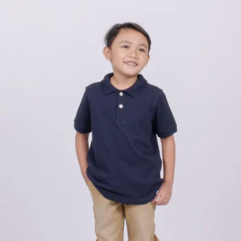 Polo Shirt Anak Tangan Pendek Navy