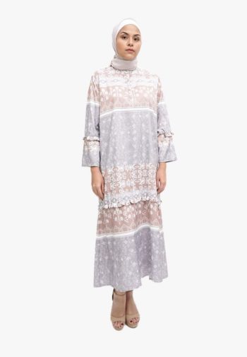 Gamis Perempuan VORNERA Ruffled Edge Austronesian Inspired