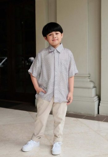 Vanila Hijab Baju Koko Anak Dobby Kids Abu