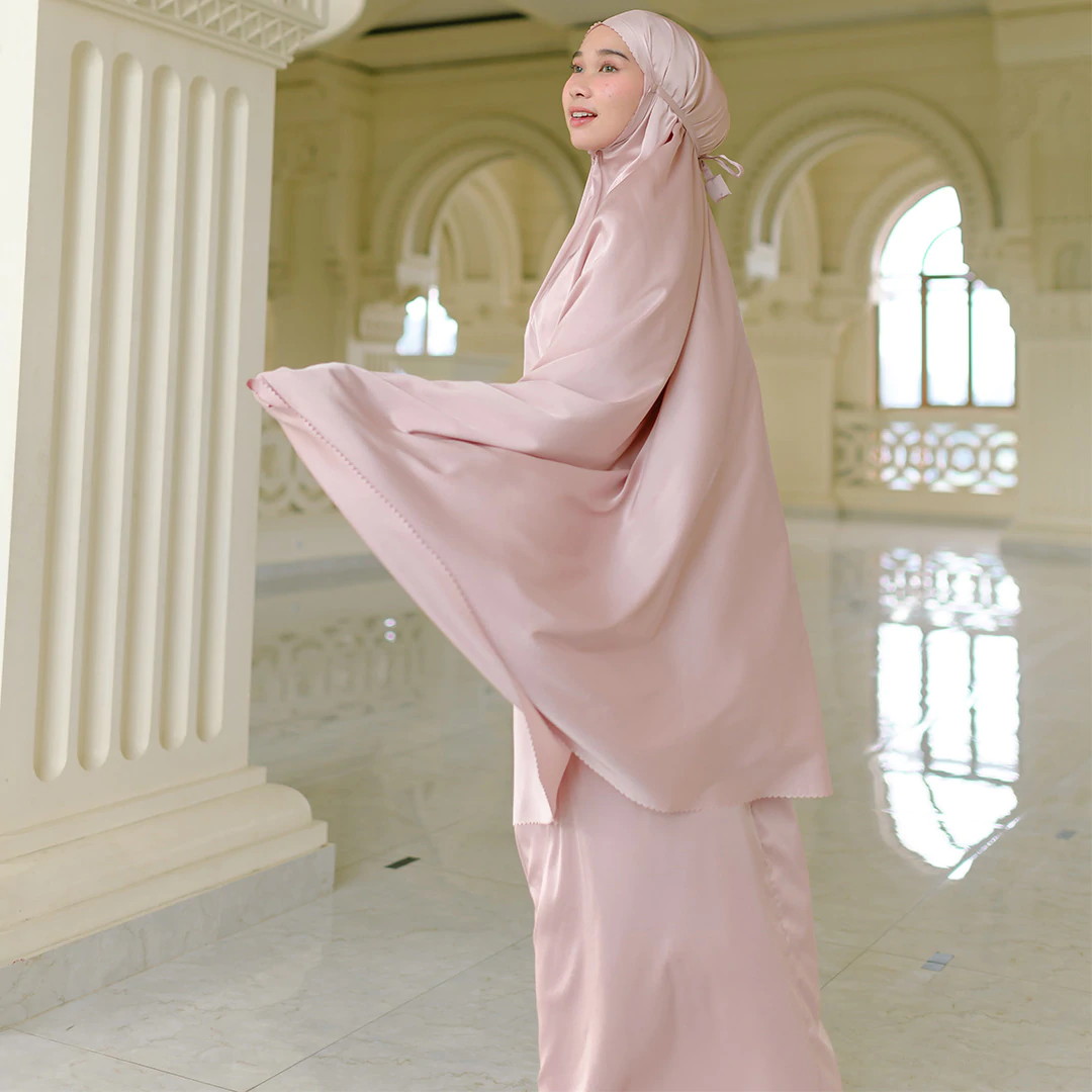Lozy Mukena Mecca Prayer Set Soft Pink