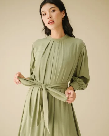 Brisia Long Dress Sage Green