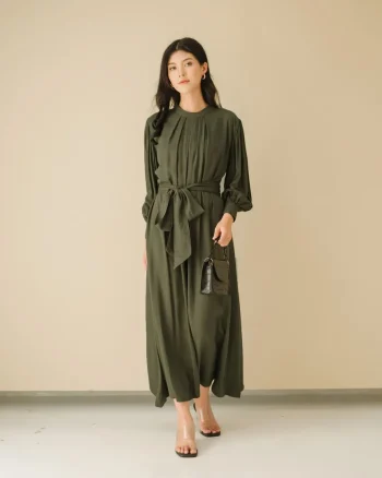 Brisia Long Dress Army