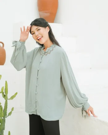 Selene Blouse Wanita Sage Green