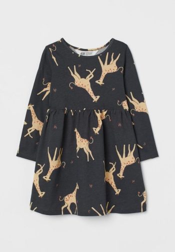 Kaos Lengan Panjang Anak Perempuan HM Cotton Jersey Dress