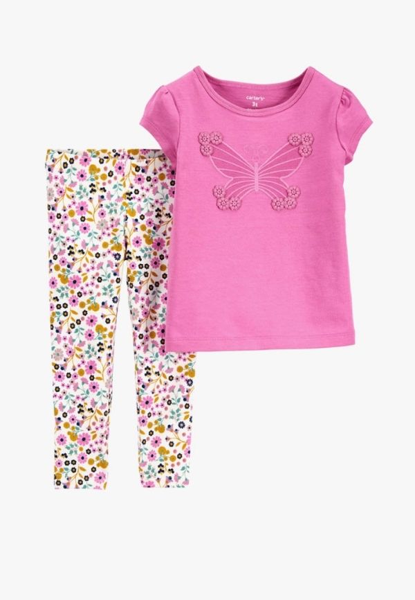 Baju Anak Perempuan Carter's Butterfly Top & Flower Legging