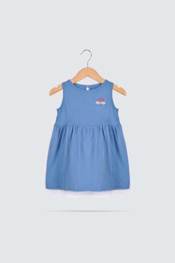 Lala Koala Tulle Dress Navy Rainbow